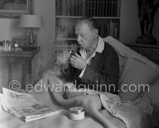 Somerset Maugham at his at Villa Mauresque. Saint-Jean-Cap-Ferrat 1954 - Photo by Edward Quinn