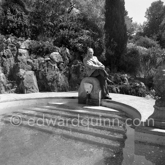Somerset Maugham at his Villa Mauresque. He bought the property in 1926 from a bishop and created one of the most beautiful artistic gardens in the world. Saint-Jean-Cap-Ferrat 1954. - Photo by Edward Quinn
