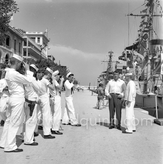 The US Navy photographs Robert Mitchum. Monaco 1955. - Photo by Edward Quinn