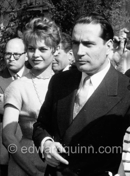 Brigitte Bardot and François Mitterrand. Cannes Film Festival 1956. - Photo by Edward Quinn