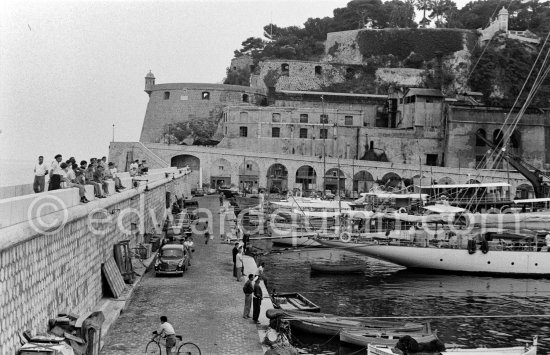 Monaco harbor 1955. - Photo by Edward Quinn