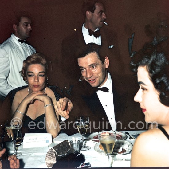 Yves Montand and Simone Signoret. Gala Evening, Cannes Film Festival 1959. - Photo by Edward Quinn