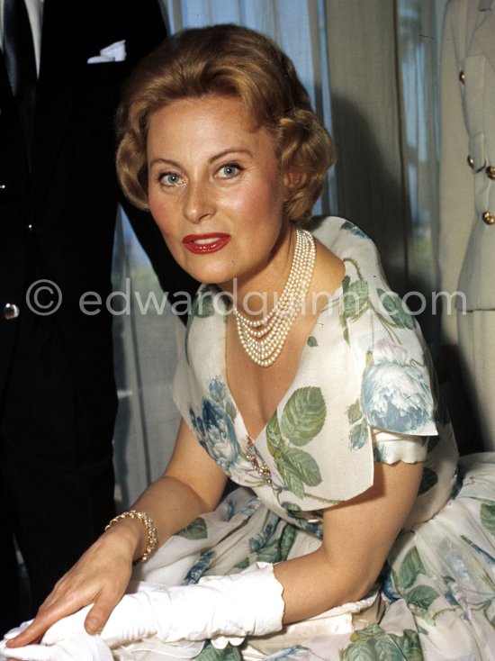 Michèle Morgan, Cannes Film Festival 1958. - Photo by Edward Quinn
