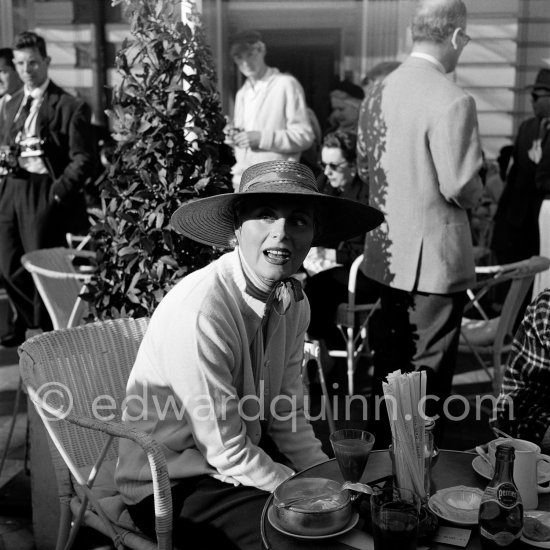 Michèle Morgan, Cannes Film Festival 1956. - Photo by Edward Quinn