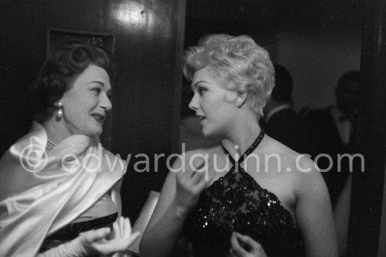 Kim Novak and Edwige Feuillère. Gala evening, Cannes Film Festival 1956. - Photo by Edward Quinn