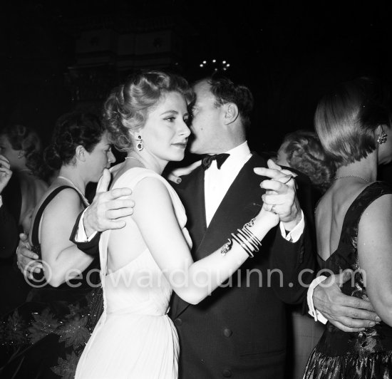 Tina Onassis with Aly Khan. New Year’s Eve gala 1955/56. Monte Carlo 1955 - Photo by Edward Quinn