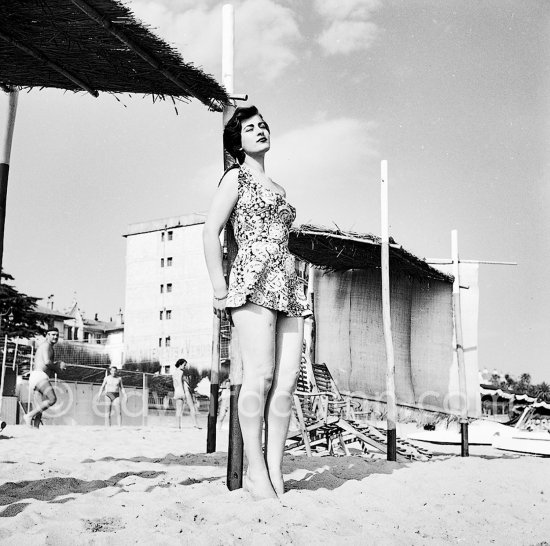 Irene Papas ("Alexis Sorbas"), Cannes Film Festival 1952. - Photo by Edward Quinn