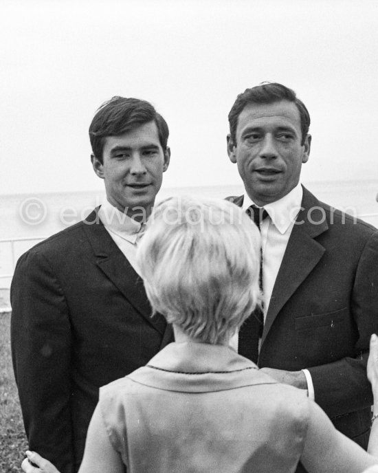 Anthony Perkins and Yves Montand at the Cannes Film Festival 1961. - Photo by Edward Quinn