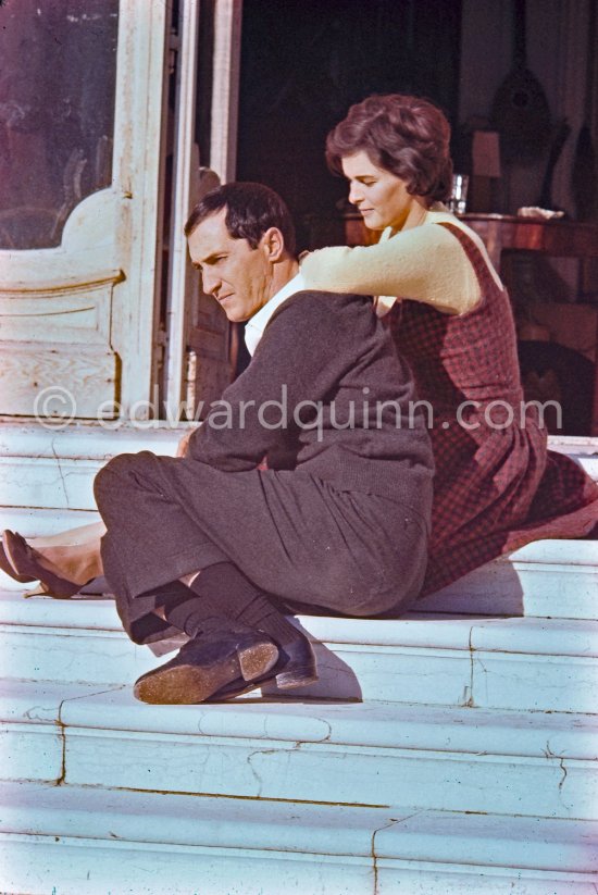 Luis Miguel Dominguin and his wife Lucia Bosè. La Californie, Cannes 1959. - Photo by Edward Quinn