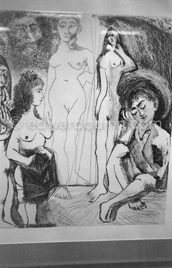 Exhibition "Pablo Picasso. 347 gravures récentes". 18.12.1968-1.2.1969. La Galerie Louise Leiris. 47, rue de Monceau, Paris 1968. - Photo by Edward Quinn