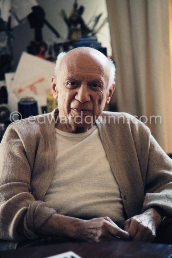 Pablo Picasso at Mas Notre-Dame-de-Vie, Mougins 1971. - Photo by Edward Quinn