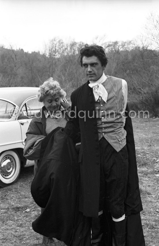 Edmund Purdom. Filming of "La Fayette". Nice 1961. - Photo by Edward Quinn