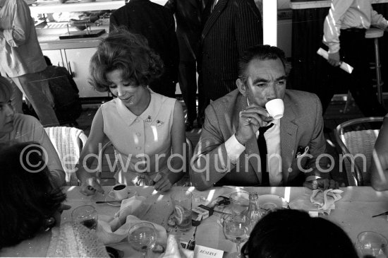 Anthony Quinn and Irina Demick. Cannes 1964. - Photo by Edward Quinn