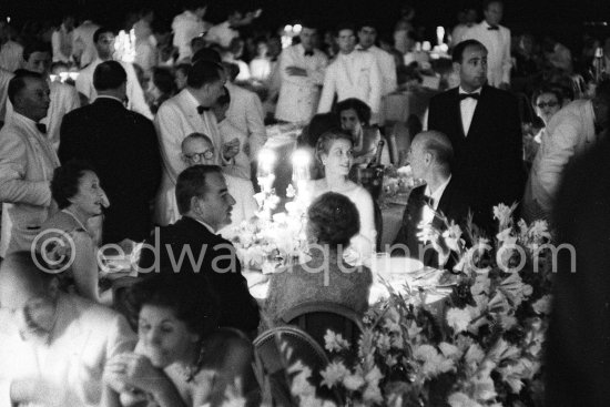 Princess Grace and Prince Rainier. Bal de la Mer, Monte Carlo 1958. (Grace Kelly) - Photo by Edward Quinn