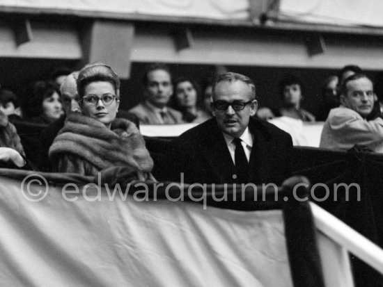 Prince Rainier and Princess Grace of Monaco, formerly actress Grace Kelly, are pictured at a horse jumping competition in Nice in 1962. (Grace Kelly) - Photo by Edward Quinn