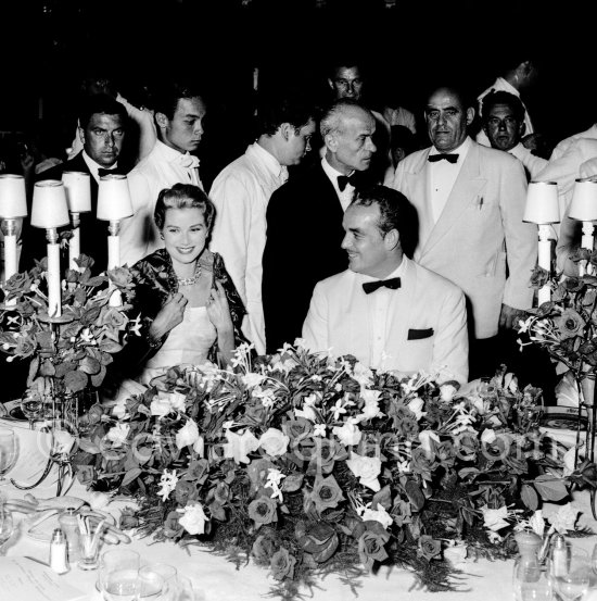 Prince Rainier of Monaco, with Princess Grace of Monaco at a Red Cross Gala, Monte Carlo 1956. (Grace Kelly) - Photo by Edward Quinn