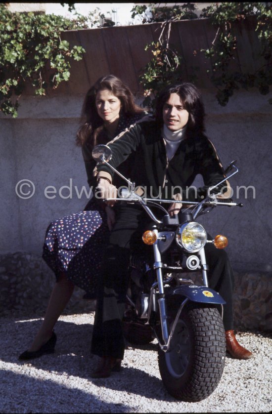 Charlotte Rampling and her husband Jean-Michel Jarre. Ramatuelle 1978. - Photo by Edward Quinn