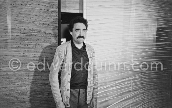 Jesús Rafael Soto, Venezuelan artist working in the fields of Op-art and kinetic art, a sculptor and a painter. Paris 1974. - Photo by Edward Quinn