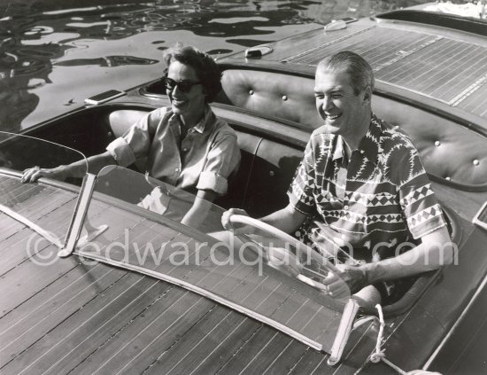 James Stewart and his wife Gloria. Beaulieu-sur-Mer 1954. - Photo by Edward Quinn