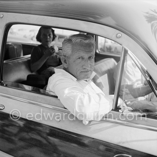 Spencer Tracy was considered an actors\' actor by his admiring colleagues. He came to Nice to sign for a film. Nice 1953. Cars: 195. Ford Country Squire Woodie Wagon - Photo by Edward Quinn