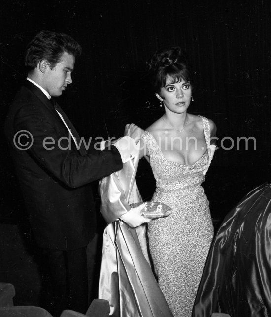 Natalie Wood and Warren Beatty at the Palais du Festival Cannes 1962. - Photo by Edward Quinn