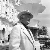 Hans Albers in front of Carlton Hotel, Cannes 1952. - Photo by Edward Quinn