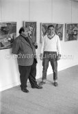 Pierre Ambrogiani and André Verdet. Ambrogiani Exhibition, Nice 1960 - Photo by Edward Quinn