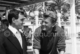 Charles Aznavour and Jean Marais. Cannes 1958. - Photo by Edward Quinn
