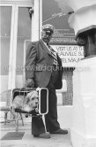 Benji, the "Laurence Olivier of the dog world", star of the films "Benji", "For the Love of Benji", "Oh Heavenly Dog" and many TV programs. His "chaperone" brought the dog star along for his press interviews at the Cannes Film Festival 1979. - Photo by Edward Quinn