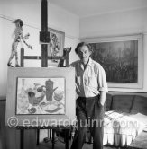 Florentine painter Manfredo Borsi at his home. Saint-Paiu-de-Vence 1958. - Photo by Edward Quinn