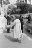 Richard Burton and his wife, the former Sybil Williams, arriving at Hotel Negresco at the time of filming "Bitter Victory". Nice 1957. - Photo by Edward Quinn