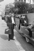 Richard Burton arriving at Hotel Negresco at the time of filming "Bitter Victory". Nice 1957. Car: 1955 Cadillac Coupé de Ville. - Photo by Edward Quinn
