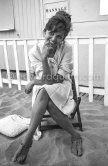 Claudia Cardinale at the Carlton Beach, Cannes 1961. - Photo by Edward Quinn