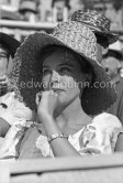 Leslie Caron at a bullfight. French actress and dancer. She was one of the most famous musical stars in the 1950s. Arles 1960. - Photo by Edward Quinn