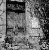 Entrance door of Paul Cézanne's studio. Aix-en-Provence April 1954. - Photo by Edward Quinn