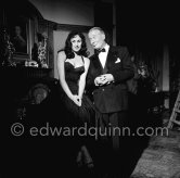 Maurice Chevalier and Italian actress Maria Frau. Nice1954. - Photo by Edward Quinn