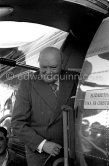 Sir Winston Churchill, departure at Nice Airport 1955. - Photo by Edward Quinn