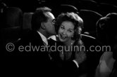 Susan Hayward being congratulated by the French film director Henri-Georges Clouzot during the Cannes Film Festival in 1956. - Photo by Edward Quinn