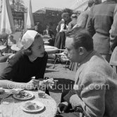 Olivia de Havilland and Henri-Georges Clouzot. Cannes Film Festival 1953. - Photo by Edward Quinn