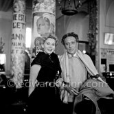 Jean Cocteau and Zsa Zsa Gabor. Carlton Hotel, Cannes 1953. - Photo by Edward Quinn