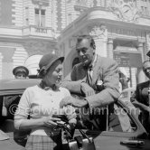 Gary Cooper and Olivia de Havilland in front of Carlton Hotel. Cannes 1953. - Photo by Edward Quinn