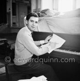 Jean-Michel Damase, concert pianist and composer. Cannes 1952 - Photo by Edward Quinn