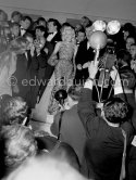 Diana Dors, gala evening, Cannes Film Festival 1956. - Photo by Edward Quinn