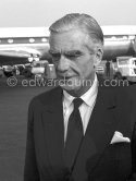 English Prime Minister Sir Anthony Eden. Nice Airport 1953. - Photo by Edward Quinn