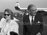 English Prime Minister Sir Anthony Eden and his wife Clarissa (niece of Sir Winston Churchill). Nice Airport 1953. - Photo by Edward Quinn