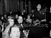Farouk, ex King of Egypt with Irma Minutolo, one of his last companions, at a gala, Monte Carlo 1954. - Photo by Edward Quinn