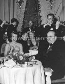 Farouk, ex King of Egypt with Irma Minutolo, one of his last companions, at a gala, Monte Carlo 1954. - Photo by Edward Quinn