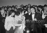 Federico Fellini and Yvonne Furneaux during the party night for the film "La Dolce Vita". Cannes Film Festival 1960. - Photo by Edward Quinn