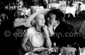 Hungarian actress Zsa Zsa Gabor with the British actor Laurence Harvey at the Cannes Film Festival in 1959. - Photo by Edward Quinn