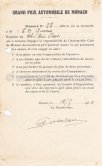 Original receipt for the press armband for E. D. Quinn with rules of conduct. Monaco Grand Prix 1950. - Photo by Edward Quinn